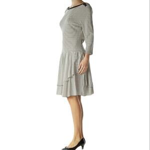 Lauren Ralph Lauren NWT Preppy Beige Striped Jersey Dress Size L